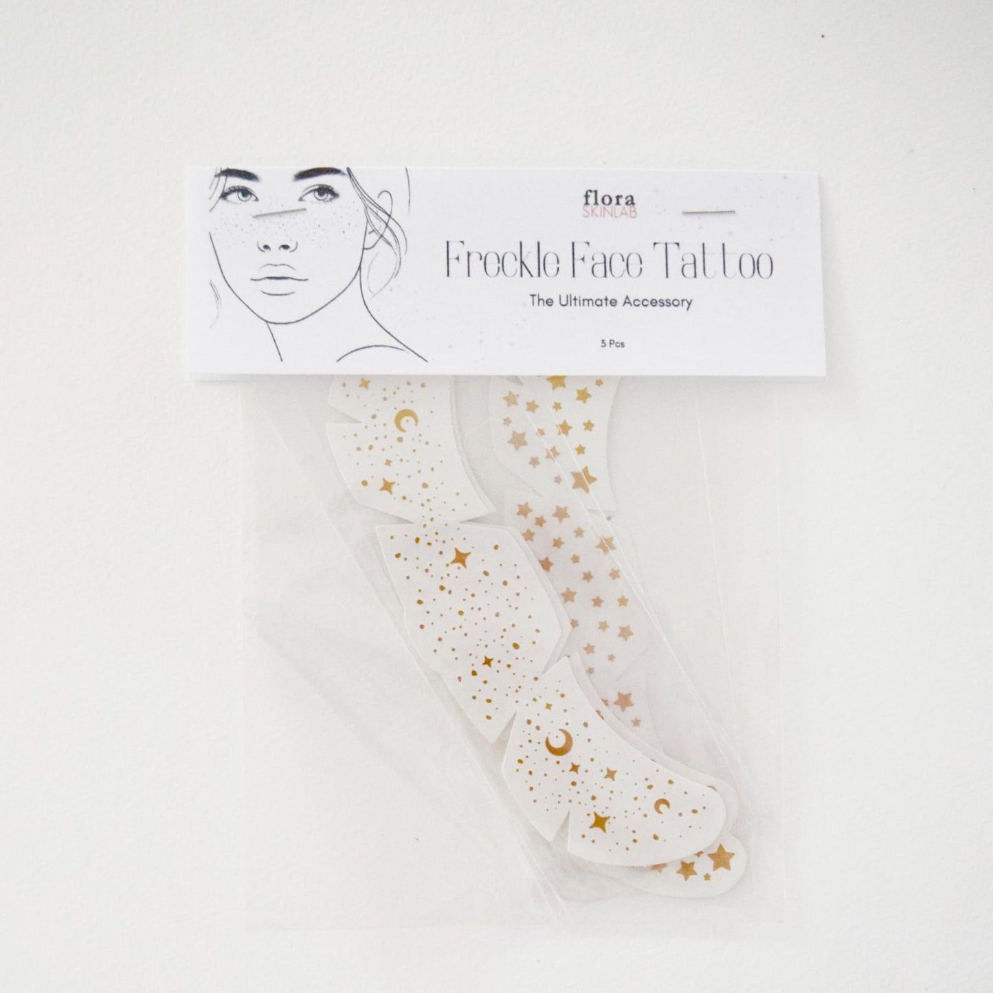 Gold Freckle Temporary Face Tattoo