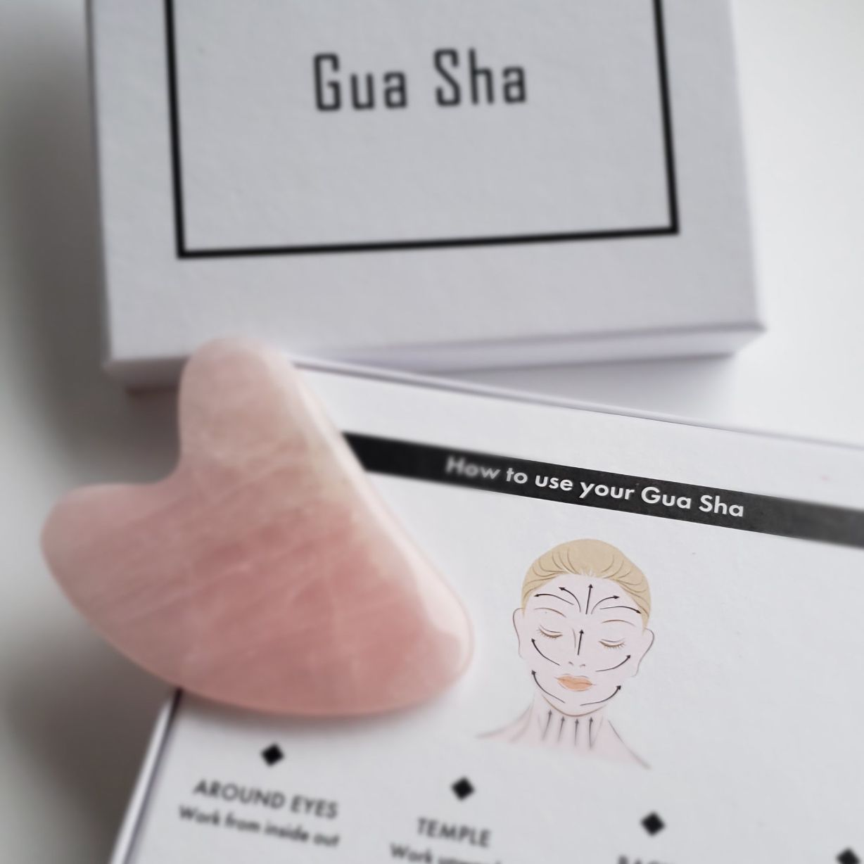 Rose Quartz Gua Sha Facial Massage Tool