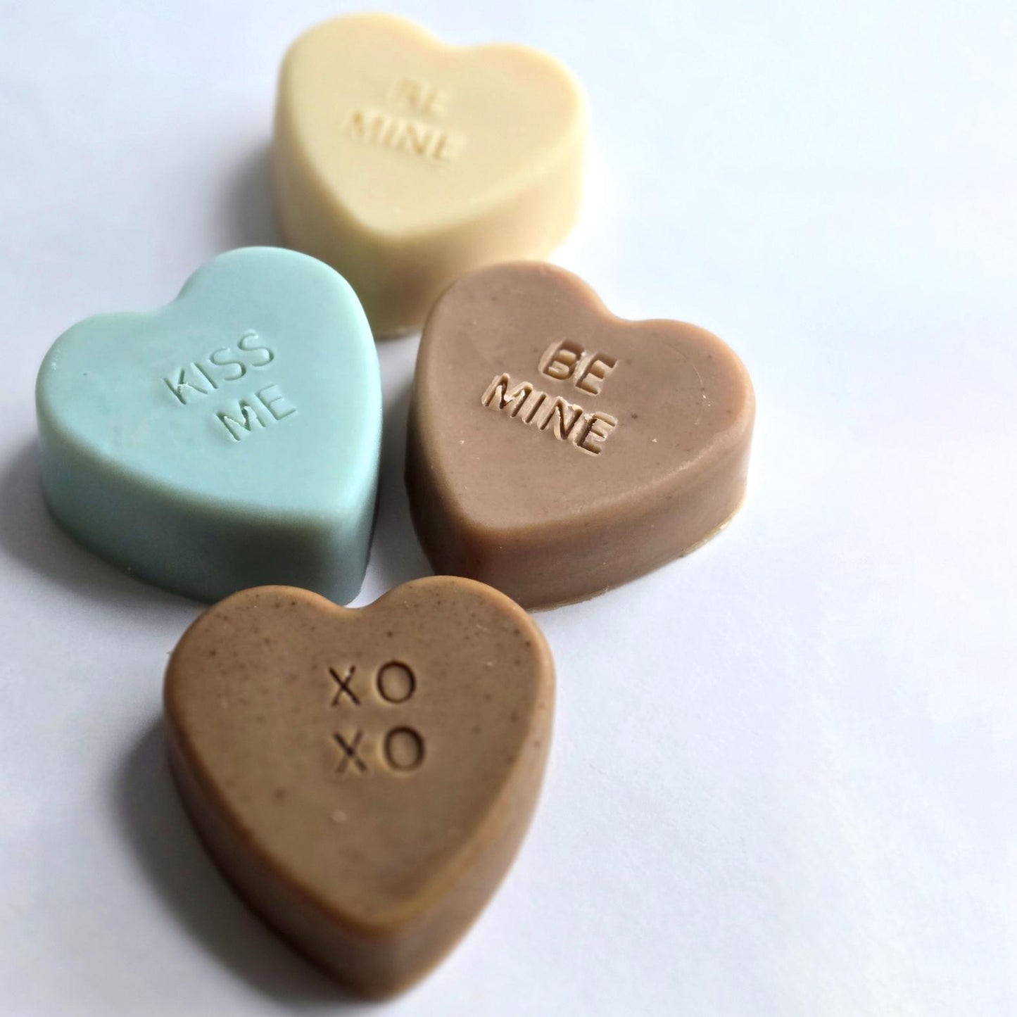 Handmade Conversation Hearts Soap Coconut Milk Set